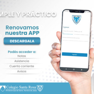 Lanzamiento de nuestra App Colegio Santa Rosa