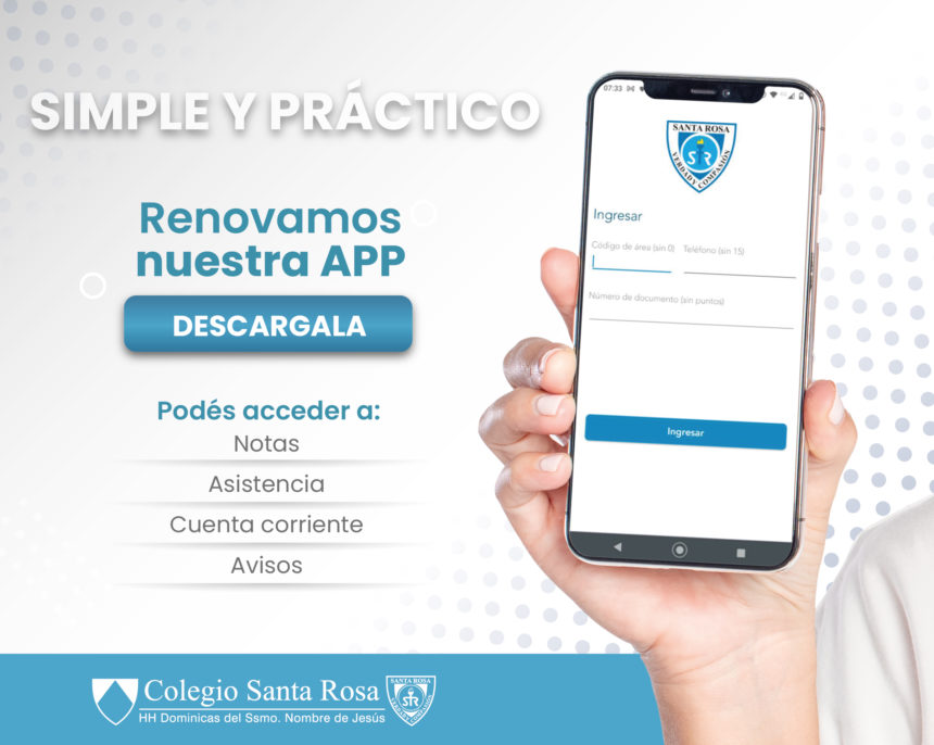 Lanzamiento de nuestra App Colegio Santa Rosa